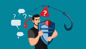 Ilustracja wyjaśniająca czym jest inżynieria społeczna (socjotechnika) w cyberbezpieczeństwie