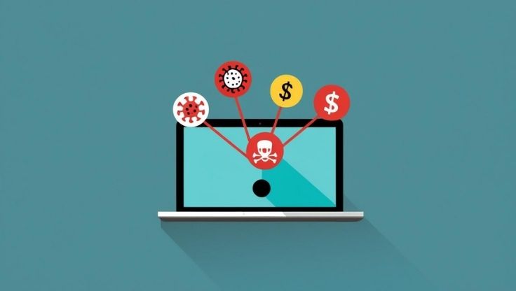 Grafika wyjaśniająca co to jest malware (złośliwe oprogramowanie)