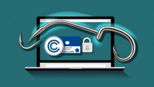 Grafika ilustrująca mechanizm działania phishingu jako cyberataku