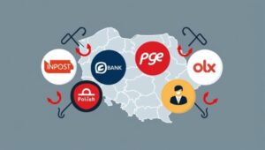 Przykłady phishingu w Polsce - grafika ostrzegawcza