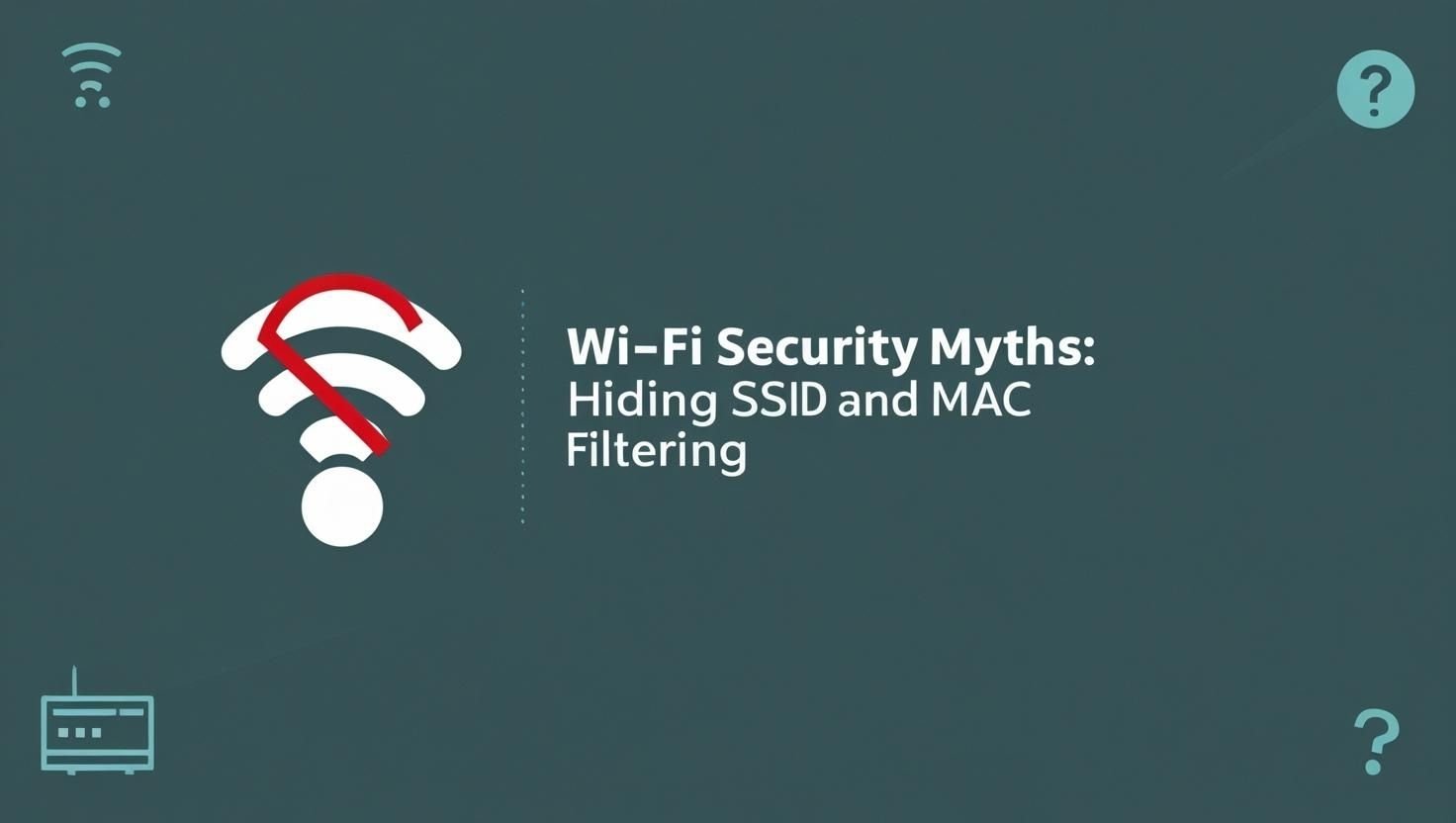 Mity bezpieczeństwa Wi-Fi: Dlaczego ukrywanie SSID i filtrowanie adresów MAC nie zapewnia skutecznej ochrony sieci bezprzewodowej.