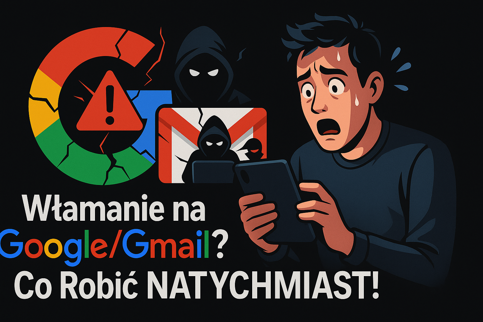 Włamanie na konto Google lub Gmail - co robić natychmiast? Pierwsze kroki po zhakowaniu konta Google, objawy włamania i jak się chronić.
