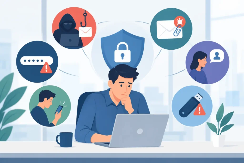 7 błędów pracowników w cyberbezpieczeństwie